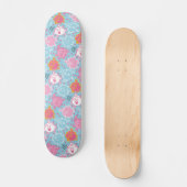 Little Miss Princess |  roze en blauw patroon Persoonlijk Skateboard (Voorkant)