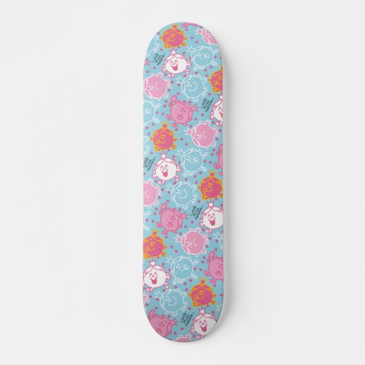 Little Miss Princess |  roze en blauw patroon Persoonlijk Skateboard (Voorkant)