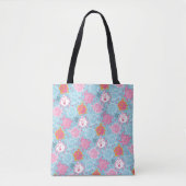 Little Miss Princess | roze en blauw patroon Tote Bag (Voorkant)