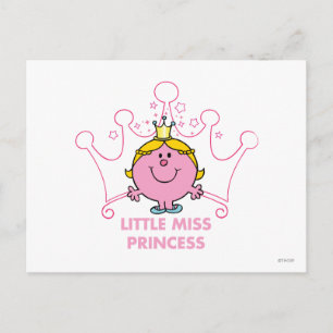 Little Miss Princess   Roze vijfpuntige kroon Briefkaart