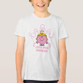 Little Miss Princess | Roze vijfpuntige kroon Tri-Blend Shirt (Voorkant)