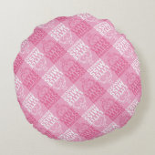 Little Miss Princess | Schattig Roze Patroon Rond Kussen (Achterkant)