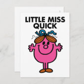 Little Miss Quick | zwarte belettering Briefkaart (Voorkant / Achterkant)