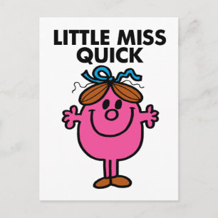 Little Miss Quick   zwarte belettering Briefkaart