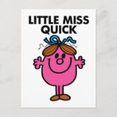 Little Miss Quick | zwarte belettering Briefkaart (Voorkant)