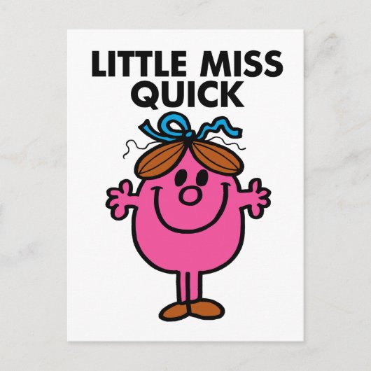 Little Miss Quick | zwarte belettering Briefkaart (Voorkant)