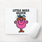 Little Miss Quick | zwarte belettering Muismat (Met muis)