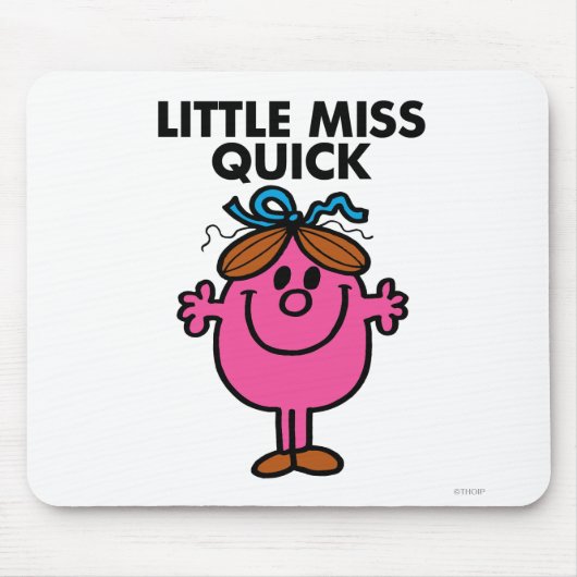 Little Miss Quick | zwarte belettering Muismat (Voorkant)