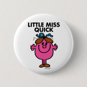 Little Miss Quick | zwarte belettering Ronde Button 5,7 Cm (Voorkant)