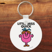 Little Miss Quick | zwarte belettering Sleutelhanger (Voorkant)