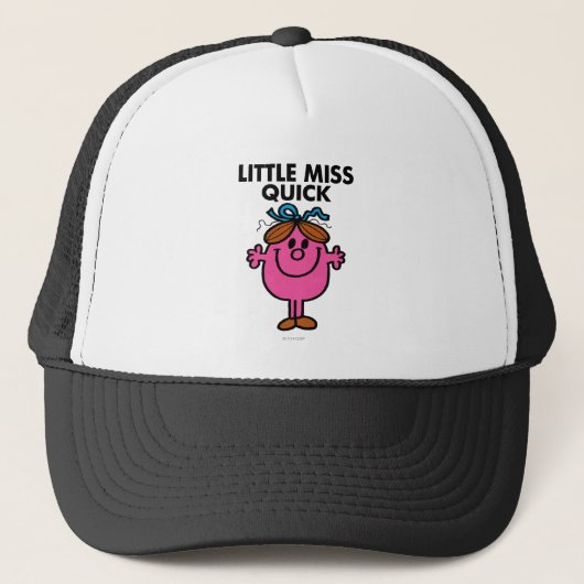 Little Miss Quick | zwarte belettering Trucker Pet (Voorkant)
