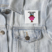 Little Miss Quick | zwarte belettering Vierkante Button 5,1 Cm (In situ)