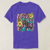 Little Miss Sassy Pants Cowhide Sunflower Leopard  T-shirt (Design voorkant)