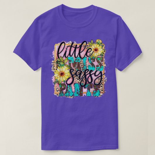 Little Miss Sassy Pants Cowhide Sunflower Leopard  T-shirt (Design voorkant)