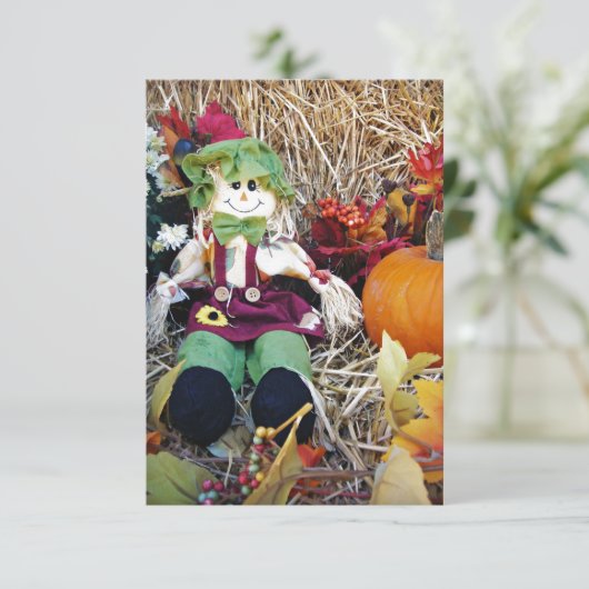 Little Miss Scarecrow Bedankkaart (Staand voorkant)