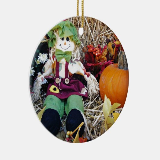 Little Miss Scarecrow Keramisch Ornament (Rechts)