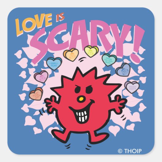 Little Miss Scary | Valentijn Vierkante Sticker (Voorkant)