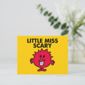 Little Miss Scary | Zwarte briefing Briefkaart (Staand voorkant)