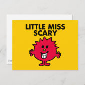 Little Miss Scary | Zwarte briefing Briefkaart (Voorkant / Achterkant)