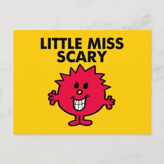 Little Miss Scary | Zwarte briefing Briefkaart (Voorkant)