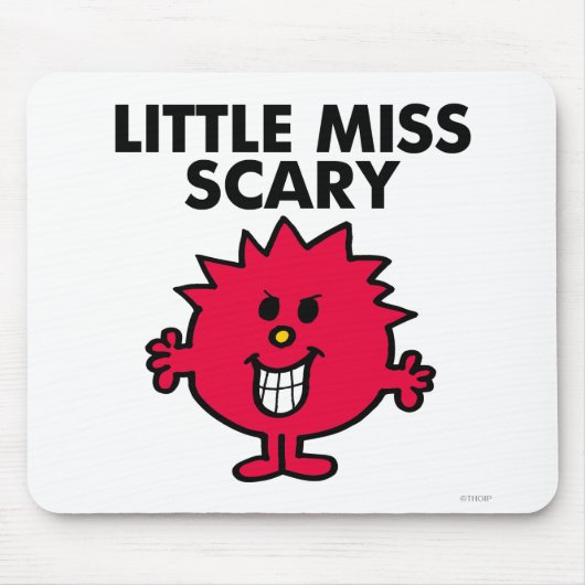 Little Miss Scary | Zwarte briefing Muismat (Voorkant)