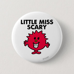 Little Miss Scary Zwarte briefing Ronde Button 5,7 Cm