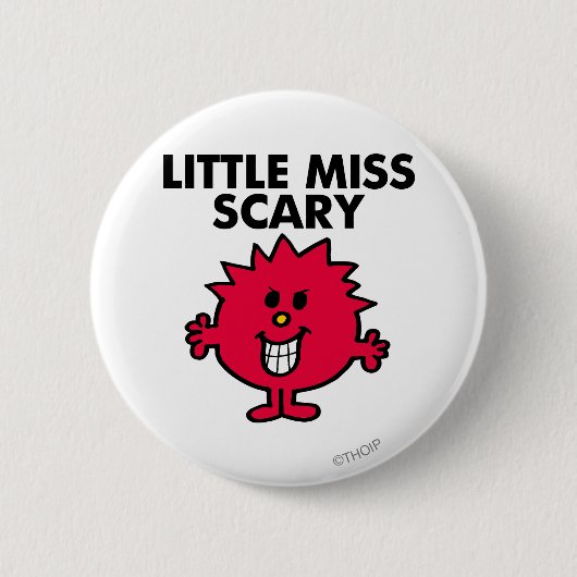 Little Miss Scary | Zwarte briefing Ronde Button 5,7 Cm (Voorkant)