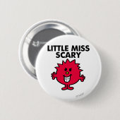 Little Miss Scary | Zwarte briefing Ronde Button 5,7 Cm (Voorkant /achterkant)