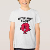 Little Miss Scary | Zwarte briefing Tri-Blend Shirt (Voorkant)