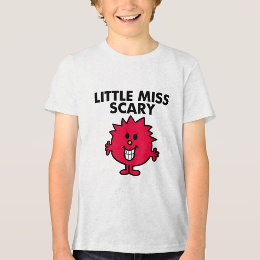 Little Miss Scary | Zwarte briefing Tri-Blend Shirt (Voorkant)