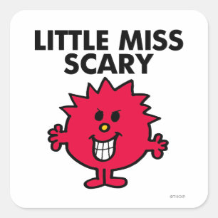 Little Miss Scary   Zwarte briefing Vierkante Sticker