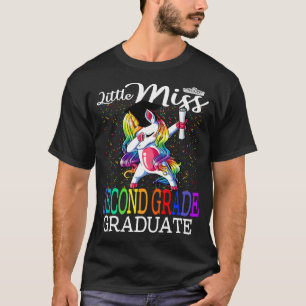 Little Miss Second Grade Afstuderen Unicorn T-shirt