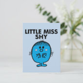 Little Miss Shy | zwarte belettering Briefkaart (Staand voorkant)