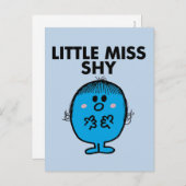 Little Miss Shy | zwarte belettering Briefkaart (Voorkant / Achterkant)