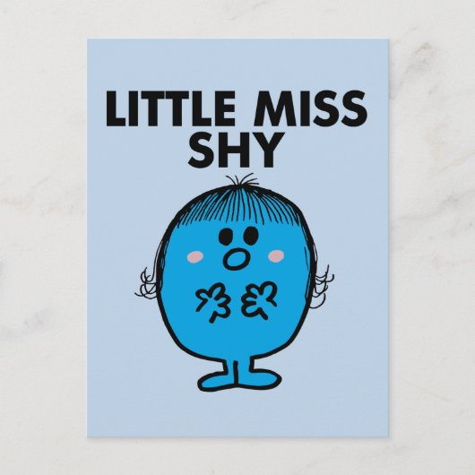 Little Miss Shy | zwarte belettering Briefkaart (Voorkant)