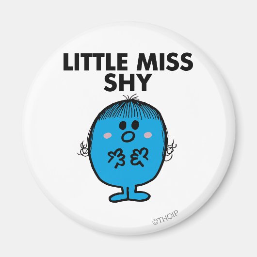 Little Miss Shy | zwarte belettering Magneet (Voorkant)