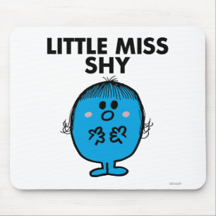 Little Miss Shy   zwarte belettering Muismat