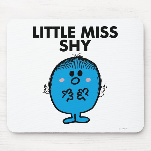 Little Miss Shy | zwarte belettering Muismat (Voorkant)