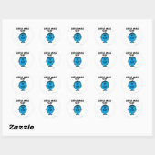 Little Miss Shy | zwarte belettering Ronde Sticker (Vel)