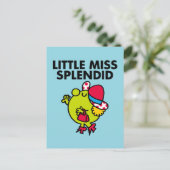 Little Miss Splendid | Zwarte briefing Briefkaart (Staand voorkant)