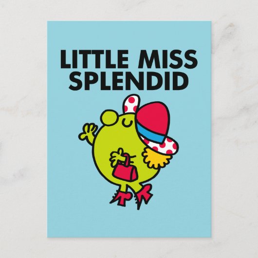 Little Miss Splendid | Zwarte briefing Briefkaart (Voorkant)