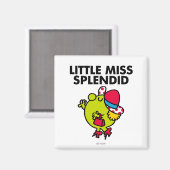 Little Miss Splendid | Zwarte briefing Magneet (Voorkant / Achterkant)