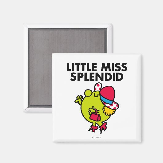 Little Miss Splendid | Zwarte briefing Magneet (Voorkant / Achterkant)
