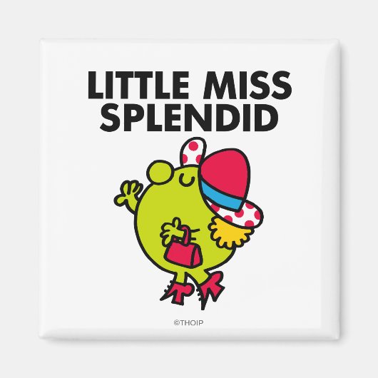 Little Miss Splendid | Zwarte briefing Magneet (Voorkant)
