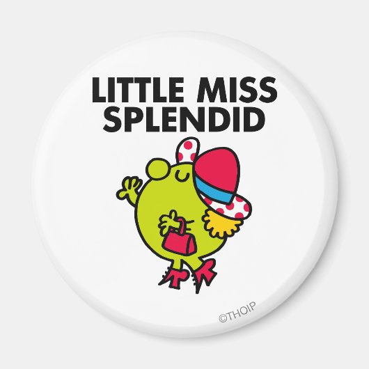 Little Miss Splendid | Zwarte briefing Magneet (Voorkant)