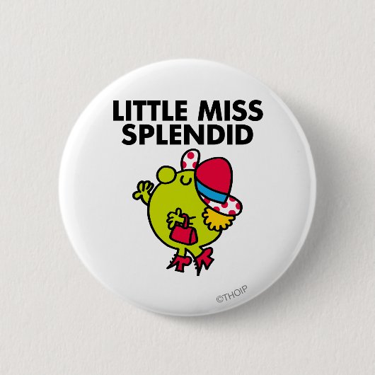 Little Miss Splendid | Zwarte briefing Ronde Button 5,7 Cm (Voorkant)