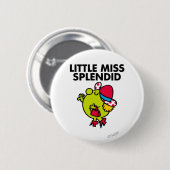Little Miss Splendid | Zwarte briefing Ronde Button 5,7 Cm (Voorkant /achterkant)