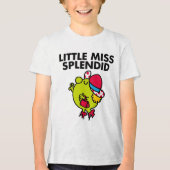 Little Miss Splendid | Zwarte briefing Tri-Blend Shirt (Voorkant)