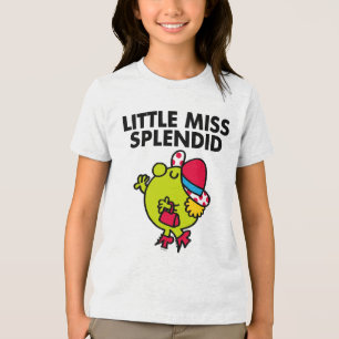 Little Miss Splendid   Zwarte briefing Tri-Blend Shirt