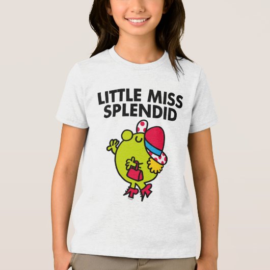 Little Miss Splendid | Zwarte briefing Tri-Blend Shirt (Voorkant)